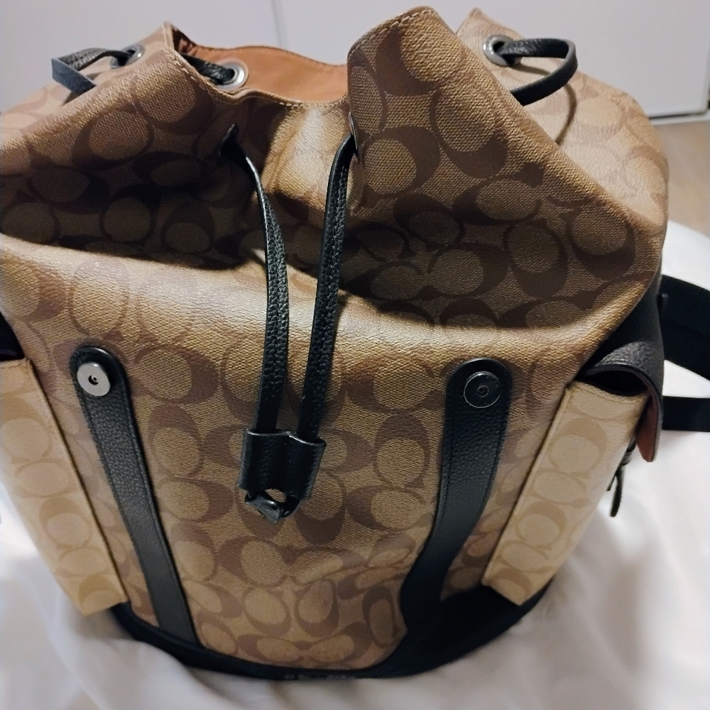 Coach Brown and Black Backpack